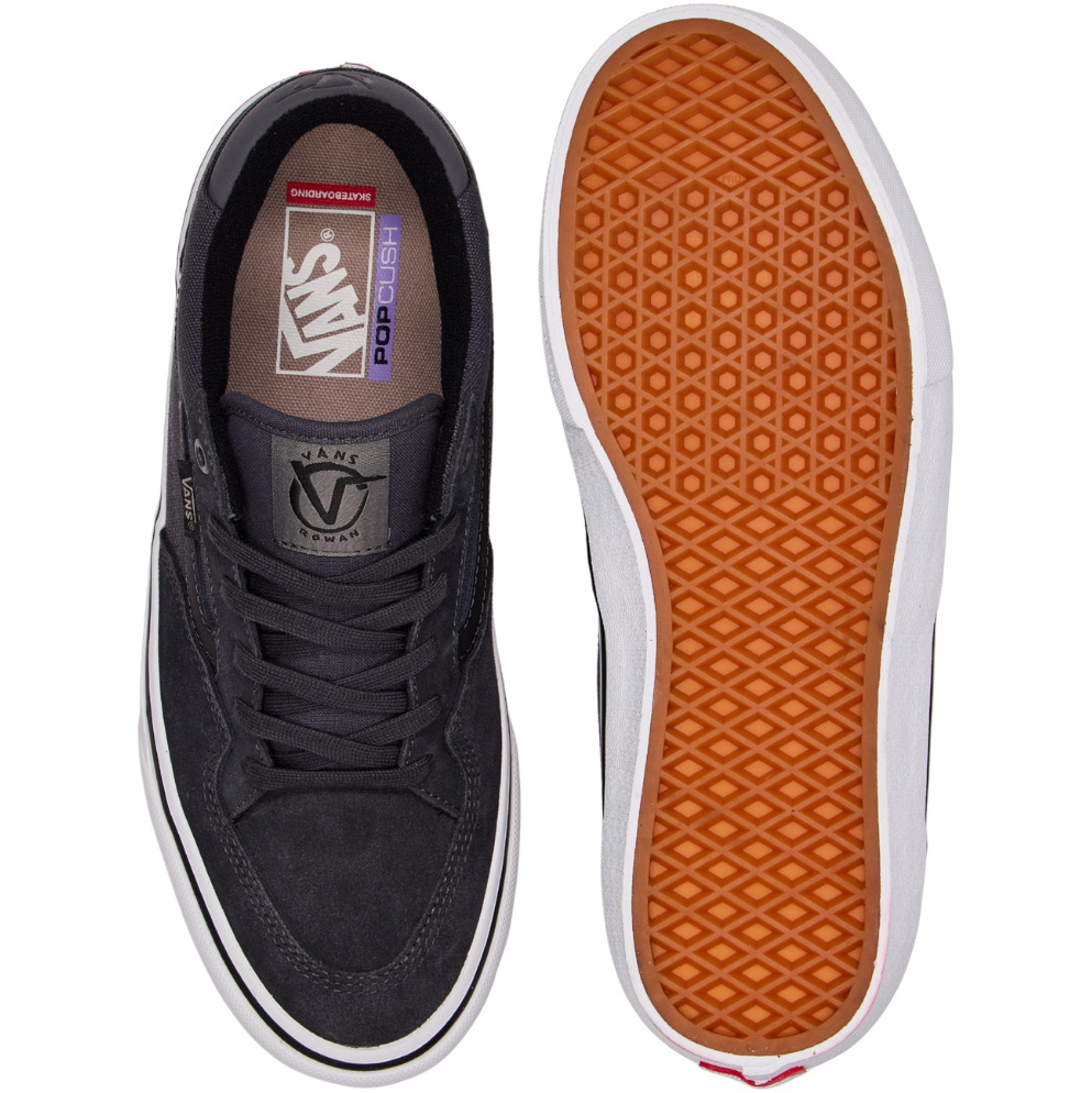 2026 Vans Mens Skate Rowan Shoes VN0A5JICRP91 - Asphalt / White
